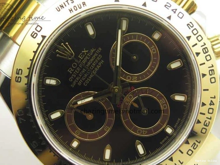 0216 Breathable Daytona SS YG BP Maker Best Edition Black Dial On SS YG Bracelet A 3456